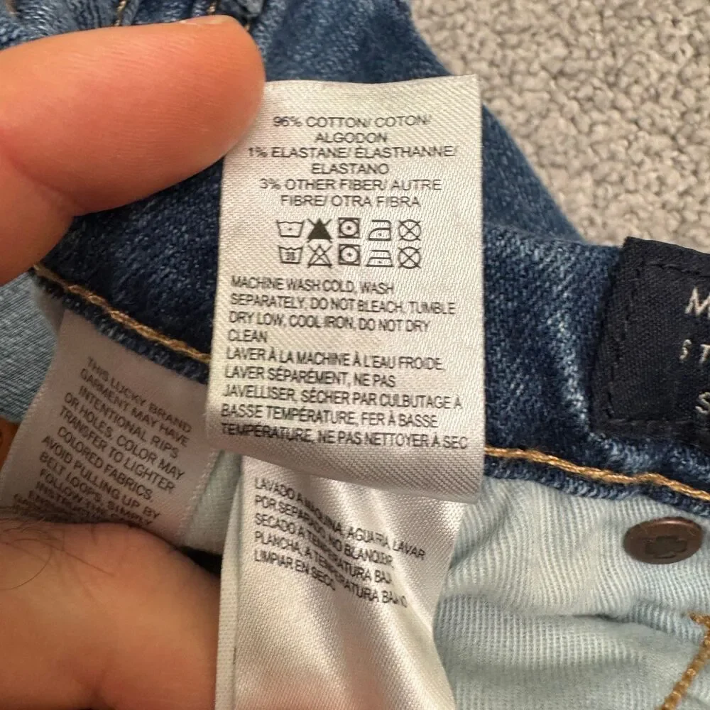 Lucky Brand Mid Rise Straight Sweet Denim Jeans Womens 12/31 Blue Cotton Casual